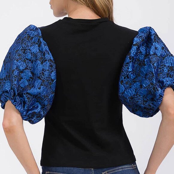 NWT ROSY COLOR BLOCK BLOUSE TOP - Picture 2 of 4